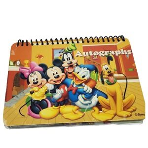 Disney Autograph Book Mickey Mouse & Friends Theme‎ Park Souvenir New